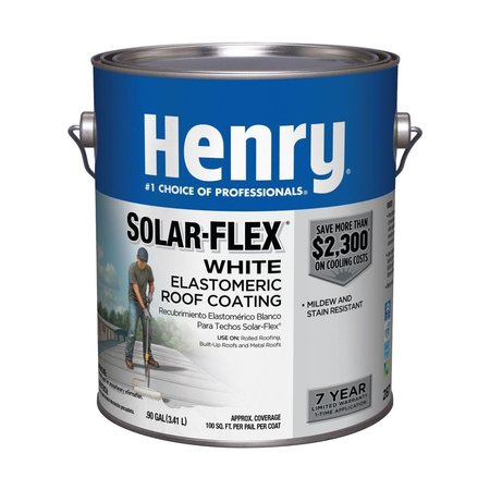 HENRY Henry Solar-Flex Smooth White Water Based Elastomeric Roof Coating 1 gal HE287SF046